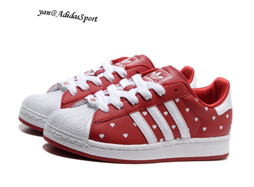 adidas original superstar femme rouge